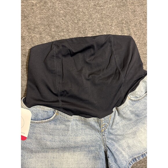 Ingrid & Isabel Maternity Women’s Shorts Short Crossover Panel Mini Denim Size 2 - Picture 4 of 7